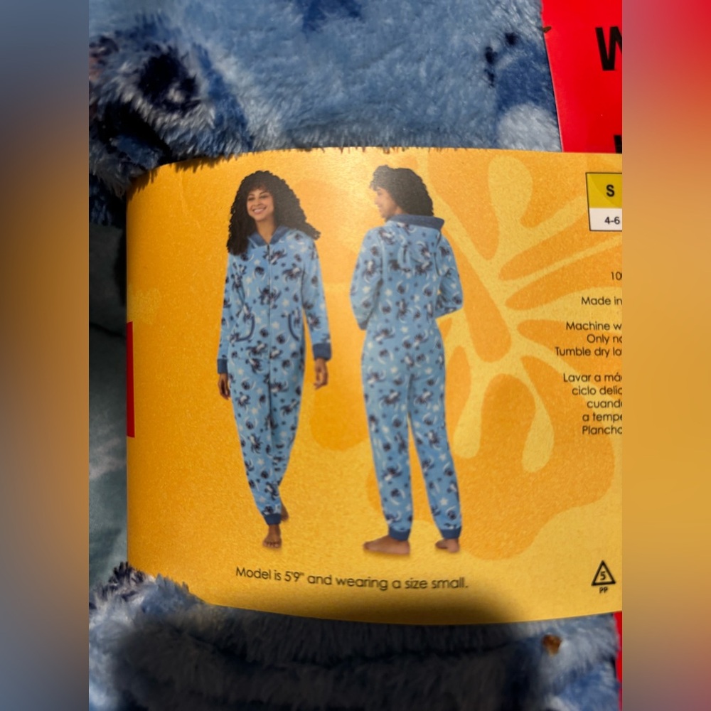 Disney Blue Stitch Pajama Onesie - Picture 8 of 8